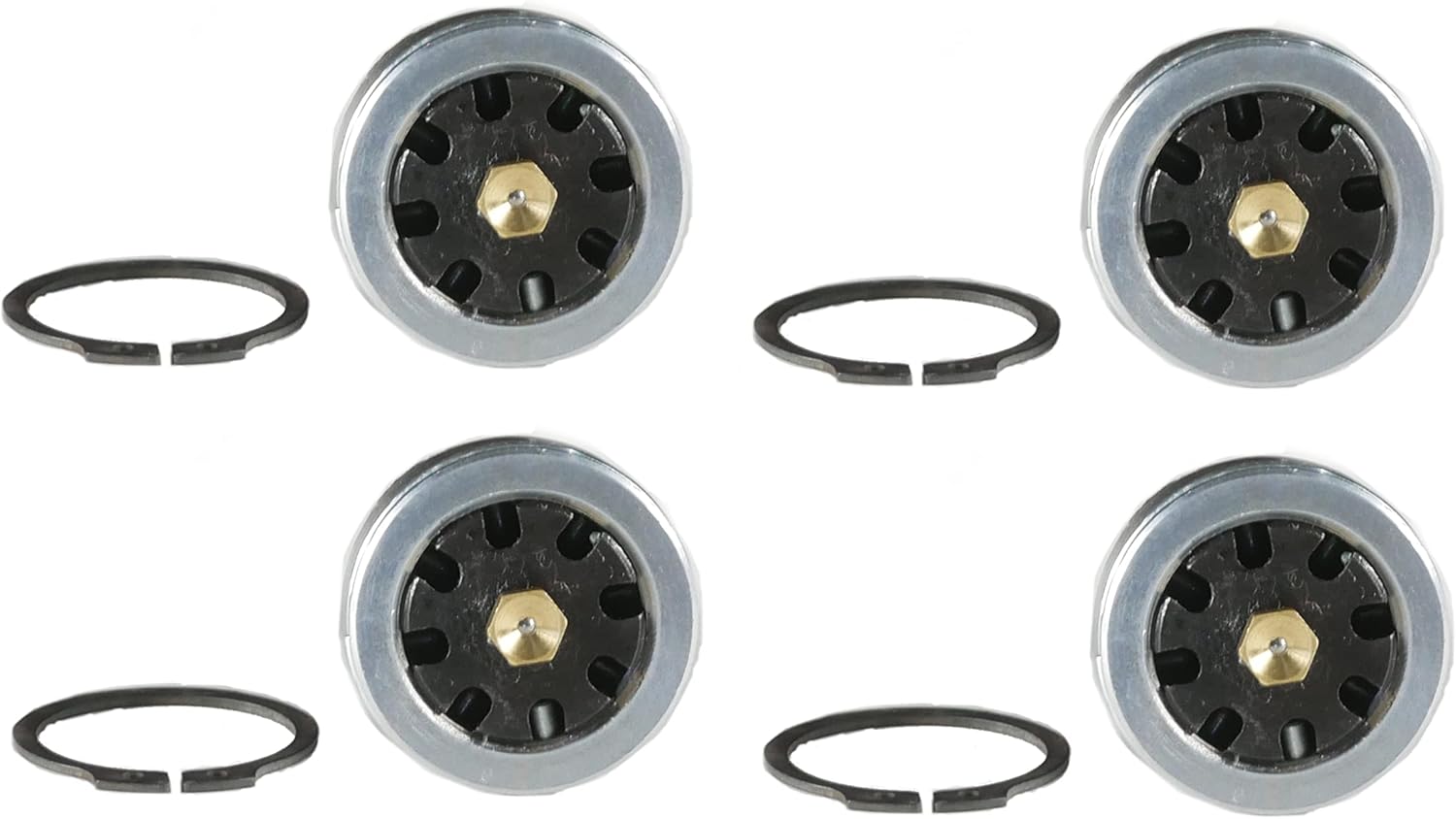 Monster Performance Full Ball Joint Set for Polaris Upper & Lower Heavy Duty 4340 Chromoly Steel Greaseable Low Friction Adjustable Chrome Plated Set of 4