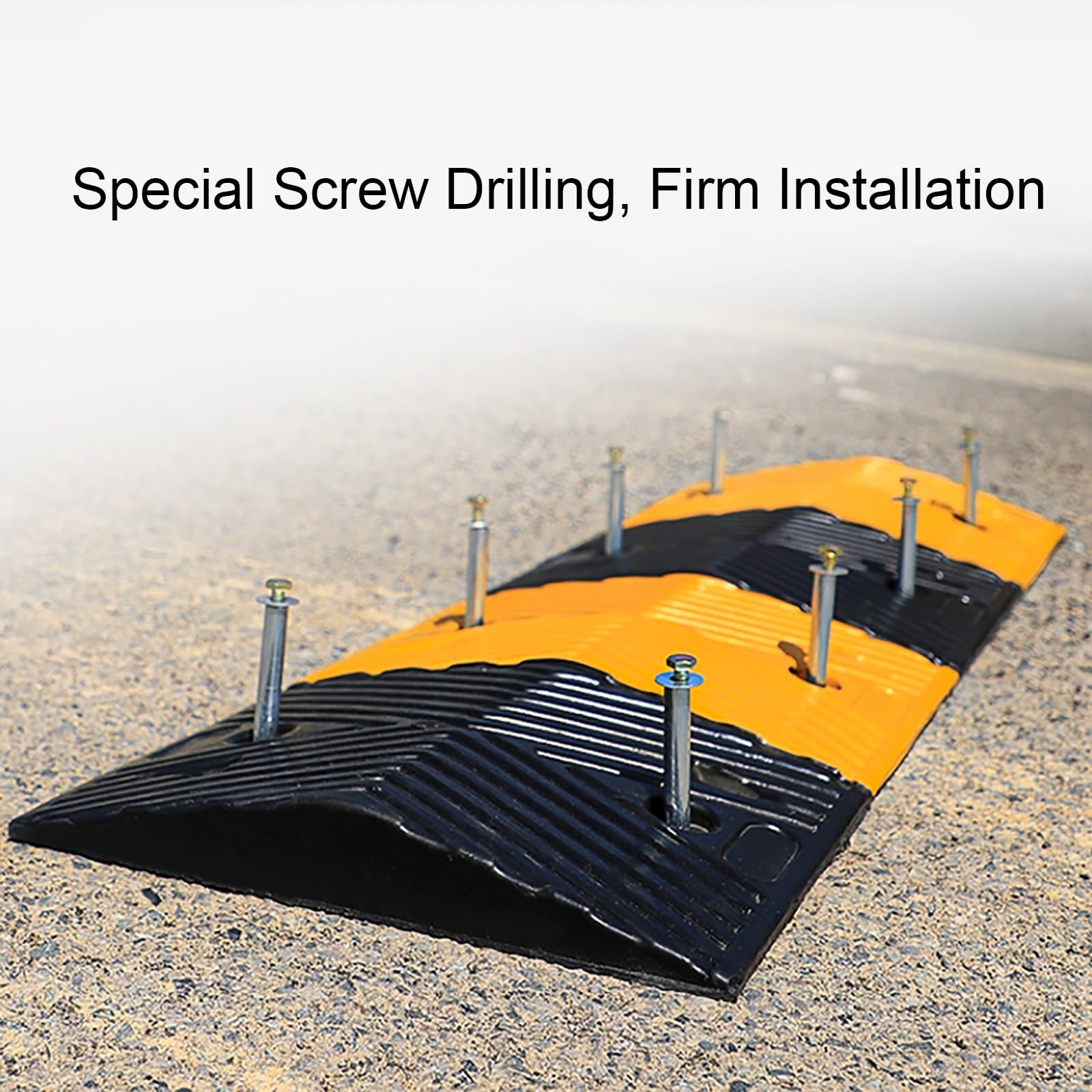 39" Driveway Curb Ramp, Heavy Duty Speed Humps with Bolt, Speed Bump for Asphalt Concrete Gravel Driveway, Rated 66000 LBS(5cm/2in)