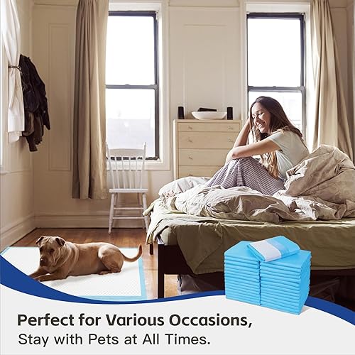 Miniatura 7 de LCZLBRRD Almohadillas medianas de 23.5 x 23.5 pulgadas para cachorros, 50 unidades desechables de polímero mejoradas, absorbentes para orina de