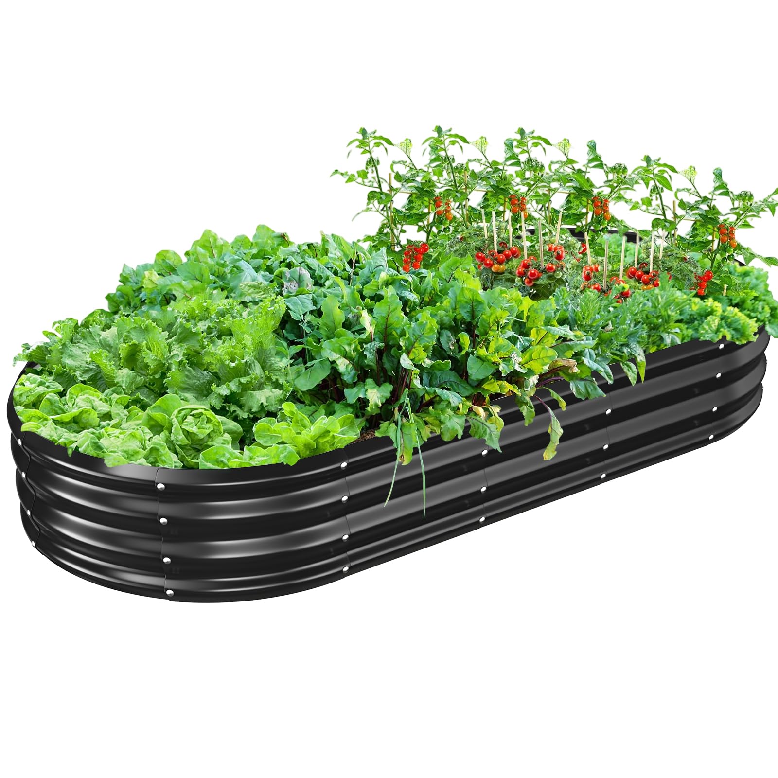 Black Galvanized Planter Box - Raised Garden Bed -21