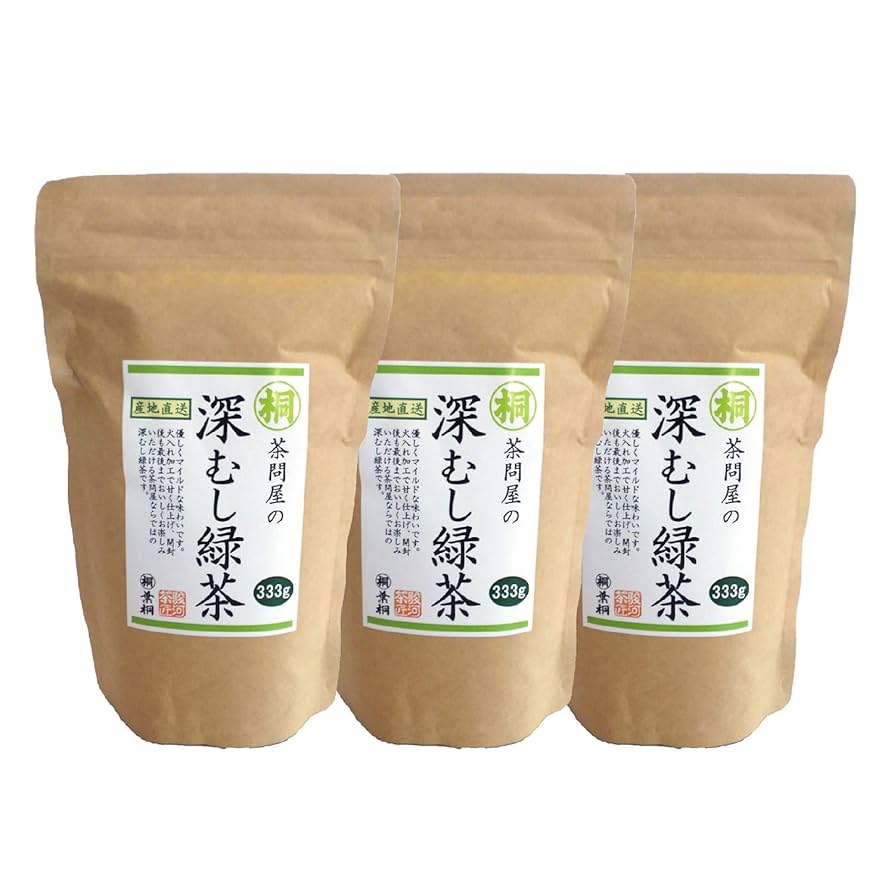 Amazon.co.jp: 葉桐 茶問屋の深むし緑茶 まとめてお得な3本
