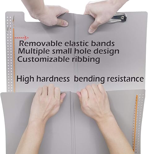 Miniatura 5 de ECEIRO Portapapeles plegables, portapapeles cerrados, folio de 360 grados, portapapeles de cierre, utilizado para portapapeles de enfermera y