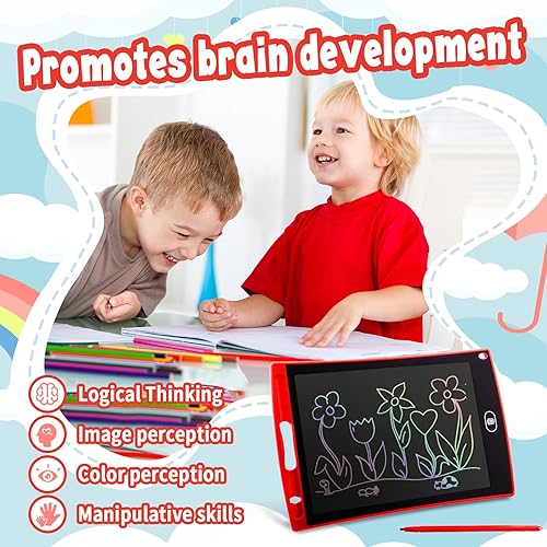 Miniatura 6 de Paquete de 2 tabletas de escritura LCD para niños pequeños, tablero de dibujo electrónico borrable para adultos, juguetes preescolares de