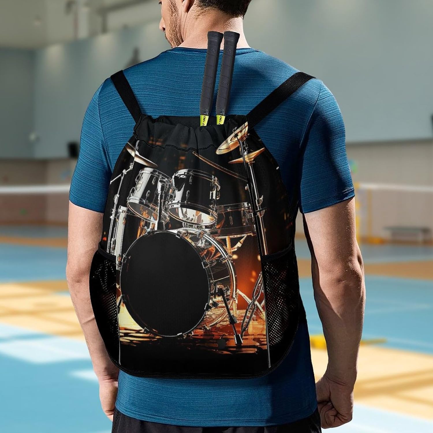 Fitness Drawstring Backpack Waterproof Gym Bag Drummer Lightweight Dry And Wet Separation Swim Bag