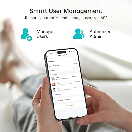 Miniatura 8 de Cerradura inteligente para puerta delantera Hornbill Keyless Entry Fingerbolt - Cerraduras de puerta con teclado electrónico Bluetooth Alexa para