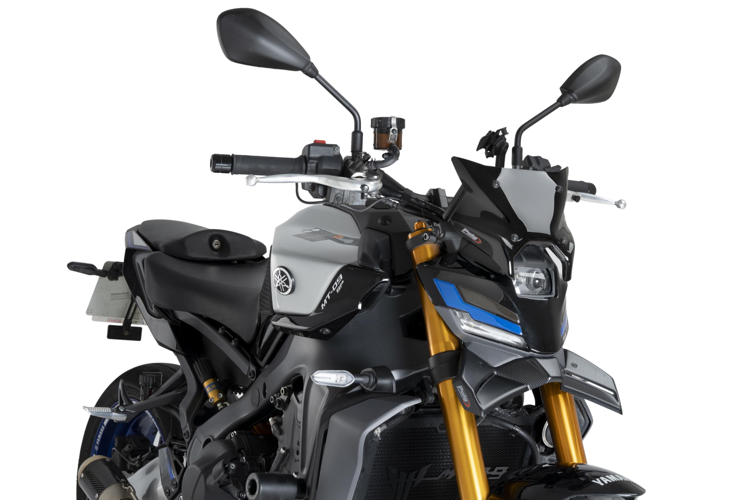 Puig 22079C Naked Front Downforce Winglets for Greater Stability and Aerodynamics, Carbon Look