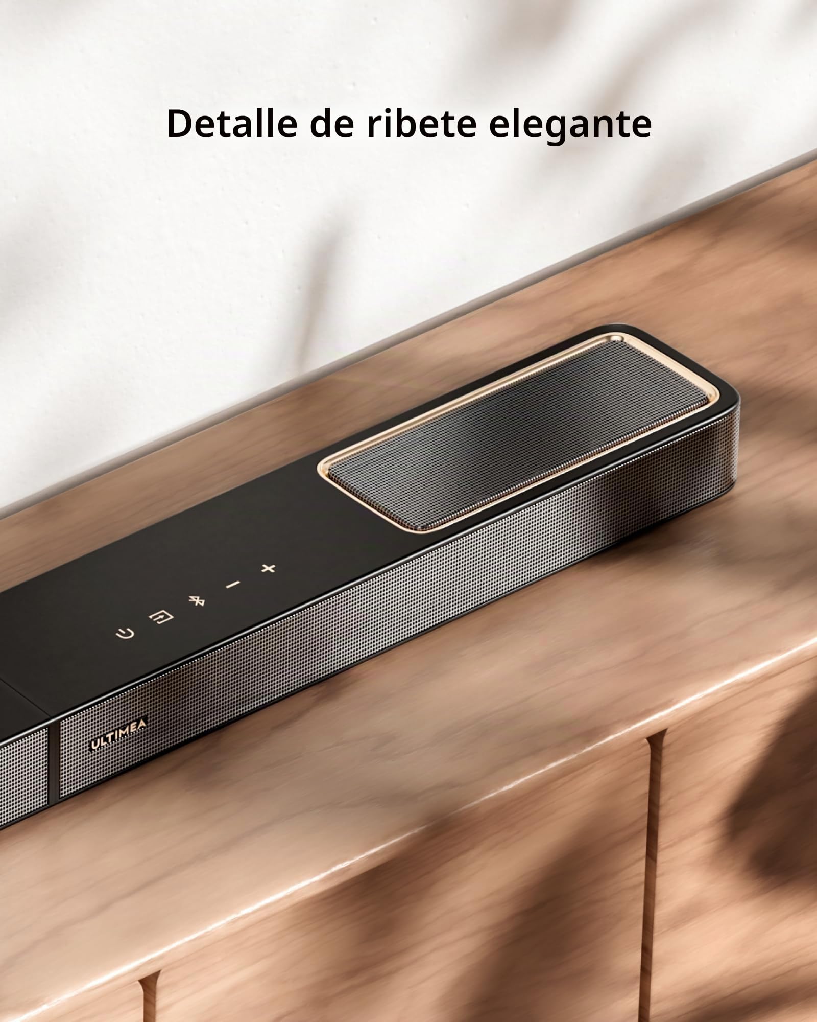 ULTIMEA Barra de Sonido de 3.1.2 Canales con Dolby Atmos, Sistema de Sonido Envolvente para Smart TV, Barra de Sonido con subwoofer de 6.5 Pulgadas para Cine en casa, BT 5.4, HDMI eARC, Skywave F30