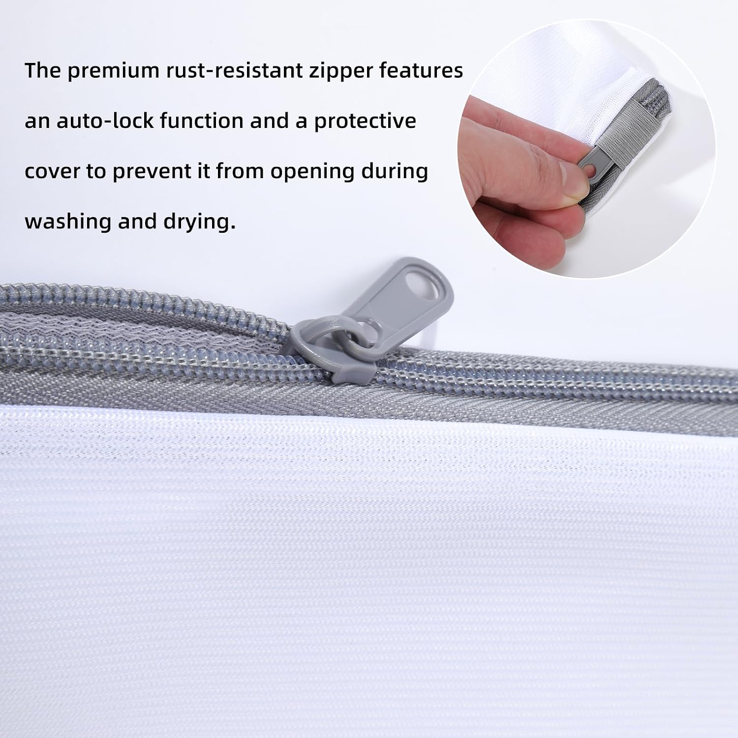 Mesh Laundry Bags Reusable Fine-Mesh Laundry Bags with Zippers and Elastic Edges—Delicate laundry protection bags for underwear, bras, socks, and other intimate apparel(2pc)
