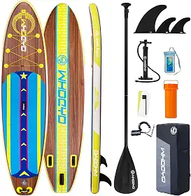 WHDCYD Prancha de stand up paddle inflável 11' × 33' × 6', prancha de ioga com acessórios duráveis ​​para adultos e jovens, prancha de remo versátil