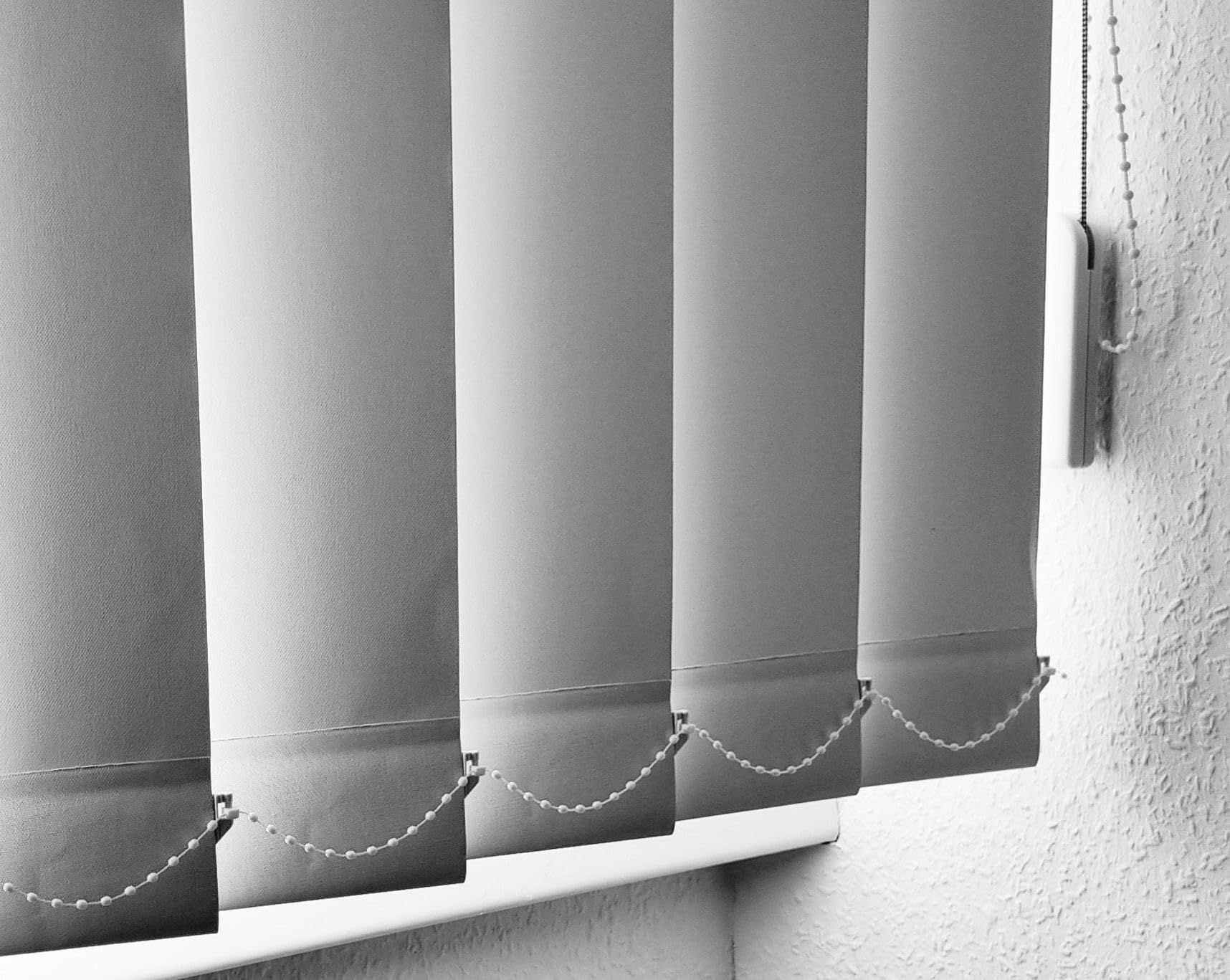 Schiebevorhang Lamellenvorhang auf Maß viele Größen & Farben Blickdicht lichtdurchlässig Fenster Vorhang Vertikaljalousie Schiebegardine (Breite 180,1-200 cm x Höhe 140,1-160 cm, Weiß)