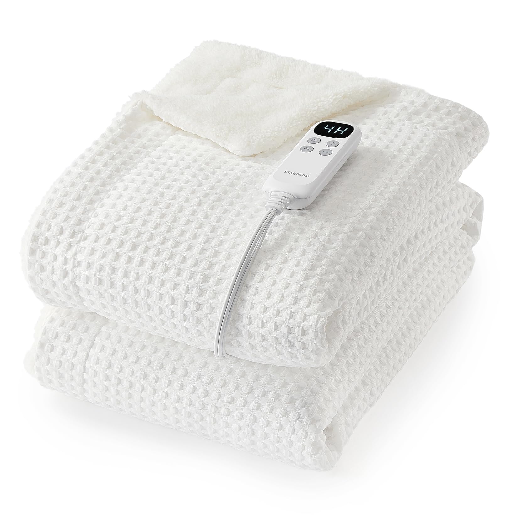 HEATED BLANKET ホワイト Amazon.com: Serta Luxuriously Soft Plush Electric Blanket