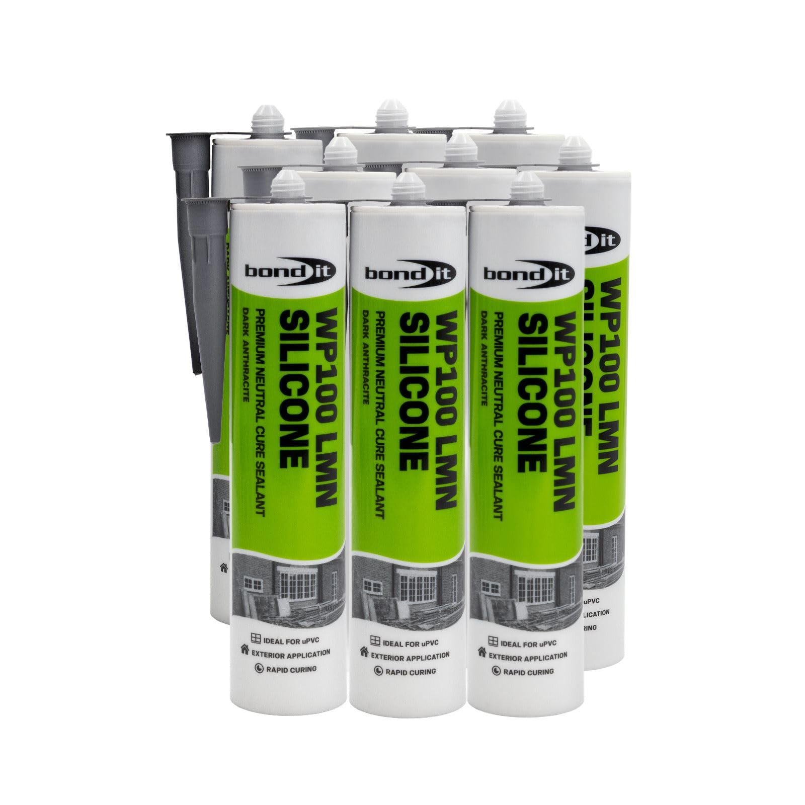 Bond-It WP100 Neutral Silicone Sealant (9 Pack) - Dark Anthracite
