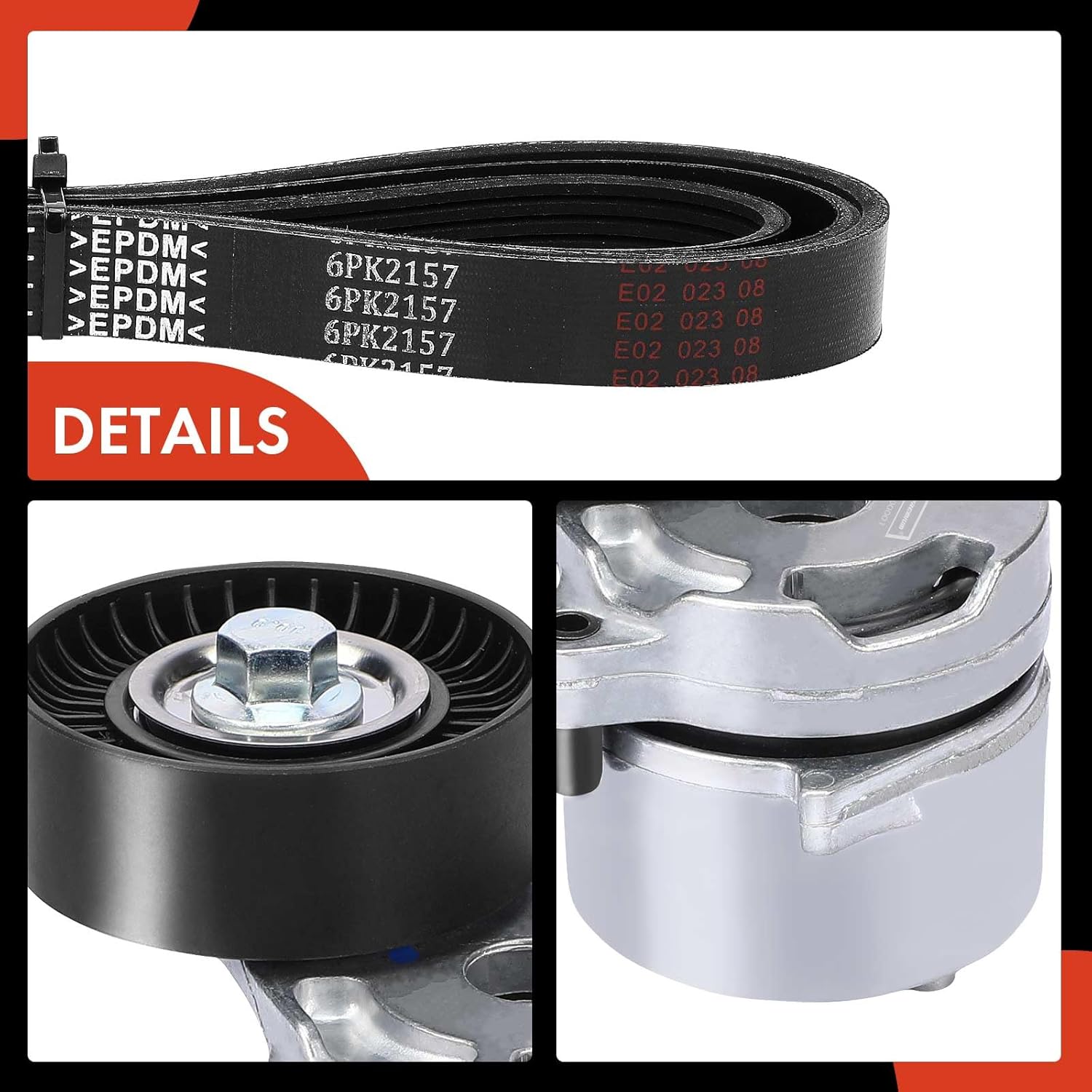 A-Premium Engine Serpentine Belt Drive Kit Compatible with Subaru Impreza 2012-2014, XV Crosstrek 2013-2014 - 2.0L