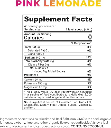 Miniatura 4 de REDMOND Re-Lyte Kids Hydration - Mezcla de electrolitos en polvo, limonada rosa, 7.62 onzas