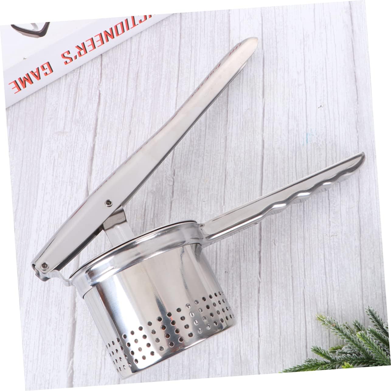 OUNONA Stainless Steel Potato Ricer and Masher Interchangeable Discs Manual Lemon Juicer for Cooking and Baking Kitchen Tool for Potatoes and Citrus Fruits