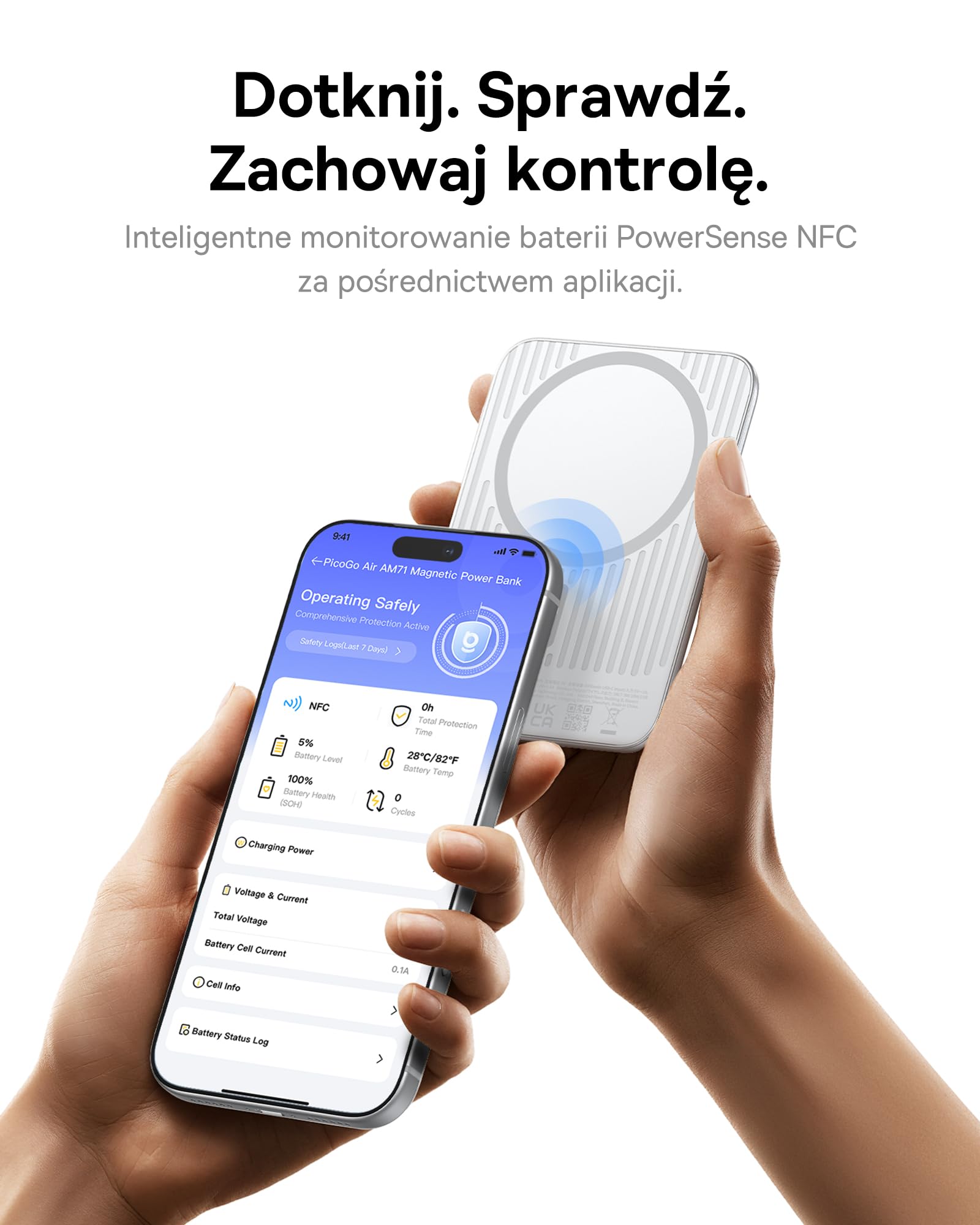 Baseus Picogo Air 0,69 cm Ultra Slim 5000 mAh Magsafe Power Bank, certyfikat CCC, magnetyczna przenośna ładowarka z USB-C, 22,5 W szybkiego ładowania, zewnętrzny akumulator zewnętrzny do iPhone 17/16