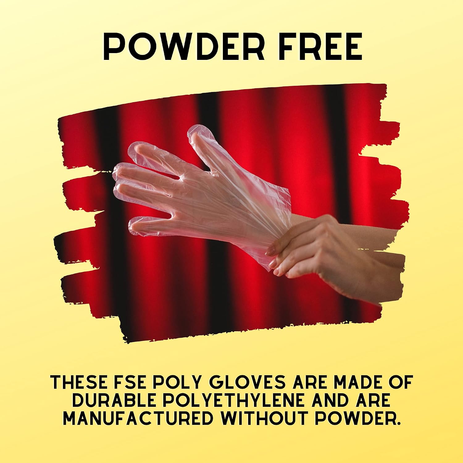 FSE Disposable Food Prep Poly Gloves in Elbow Length for Kitchen Handling Food Safe Prep, Transparent, Size Large, 10,000 Count