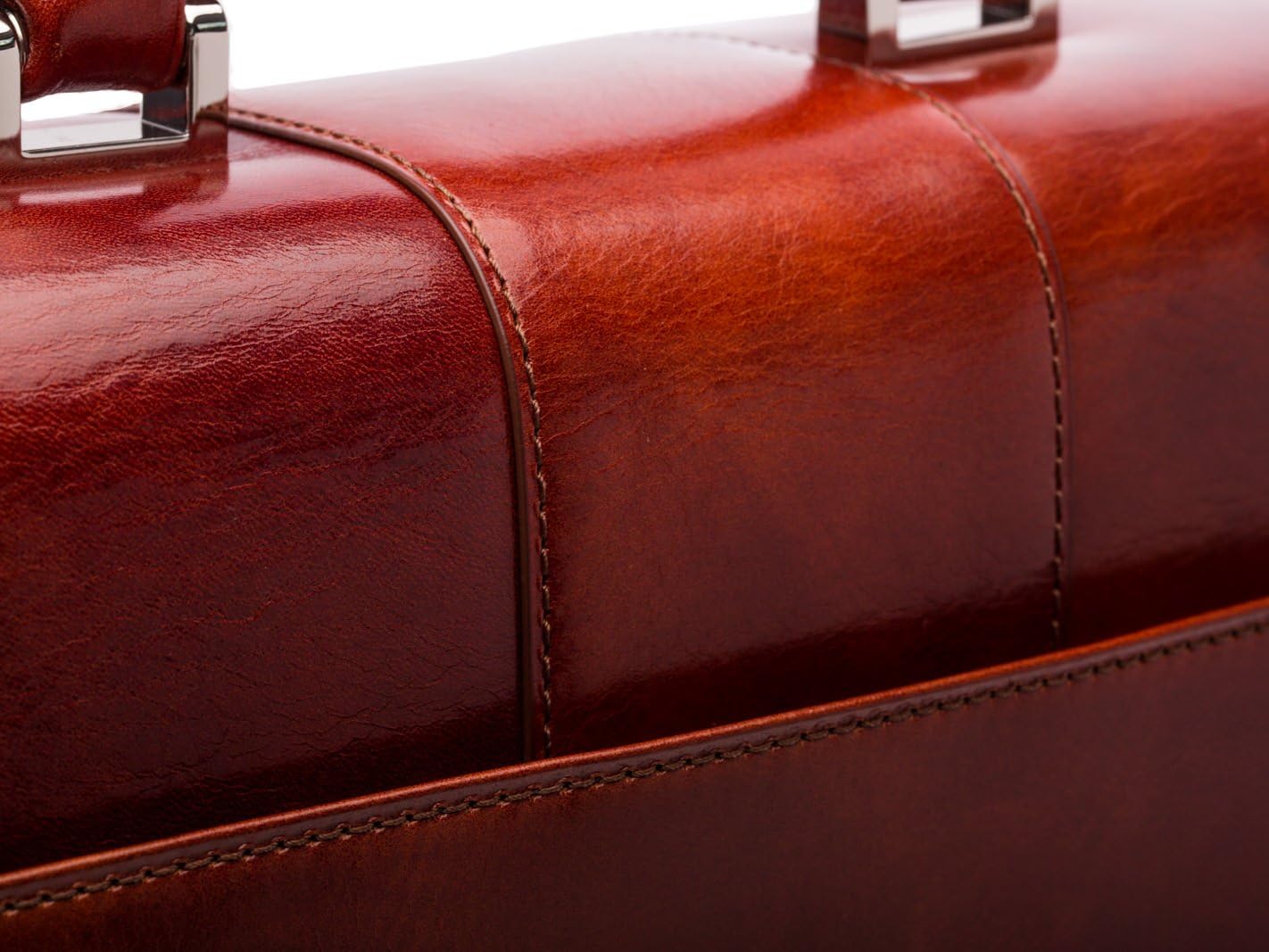  | Bosca Old Leather Collection - Double Gusset Briefcase Cognac Leather One Size | Briefcases