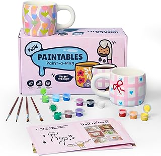 Pott'd Paintables Paint Your Own Mug Kit - DIY Mug Painting Kit for Adul...