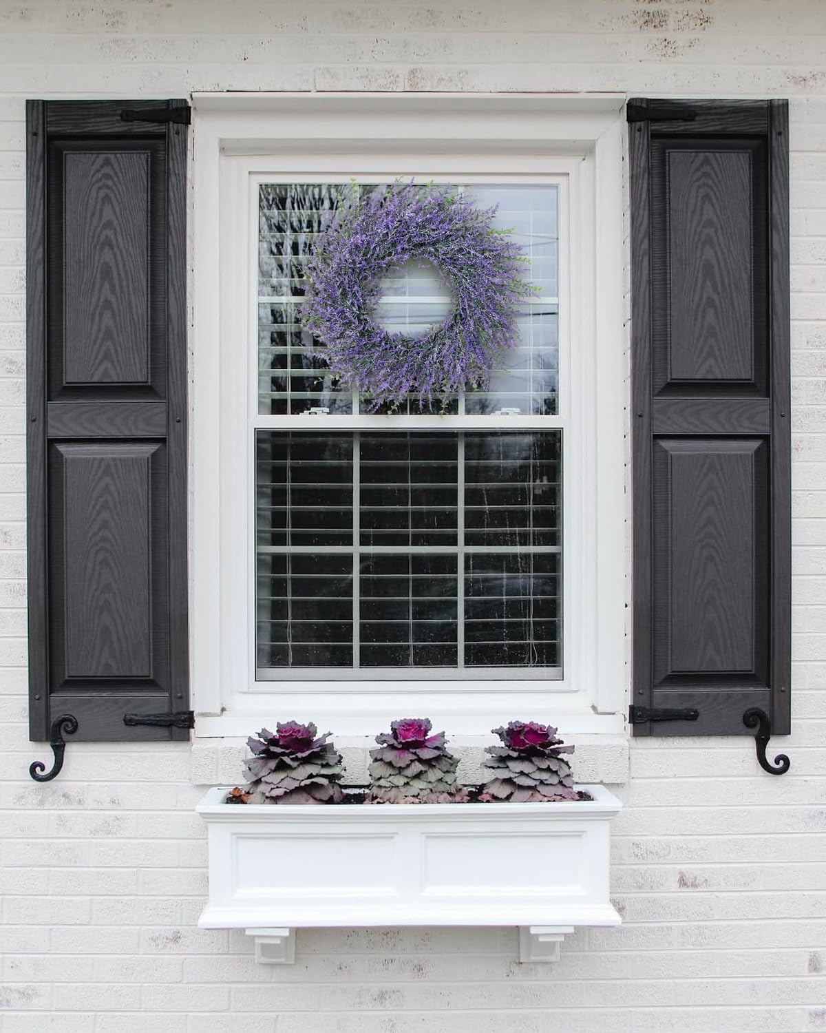 Ghirlanda per porta, 50 cm, ghirlanda di lavanda artificiale per porta d'ingresso, ghirlande primaverili ed estive, per tutte le stagioni, ghirlanda viola per matrimoni, San Valentino, feste in