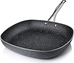 Granitestone Non Stick Frying Pan, 10” Square Frying Pan Nonstick with Mineral & Diamond Coating, Ultra Durable Nonstick Pan, Egg Pan for Cooking, Stay Cool Handle, Dishwasher & Oven Safe, Toxin Free