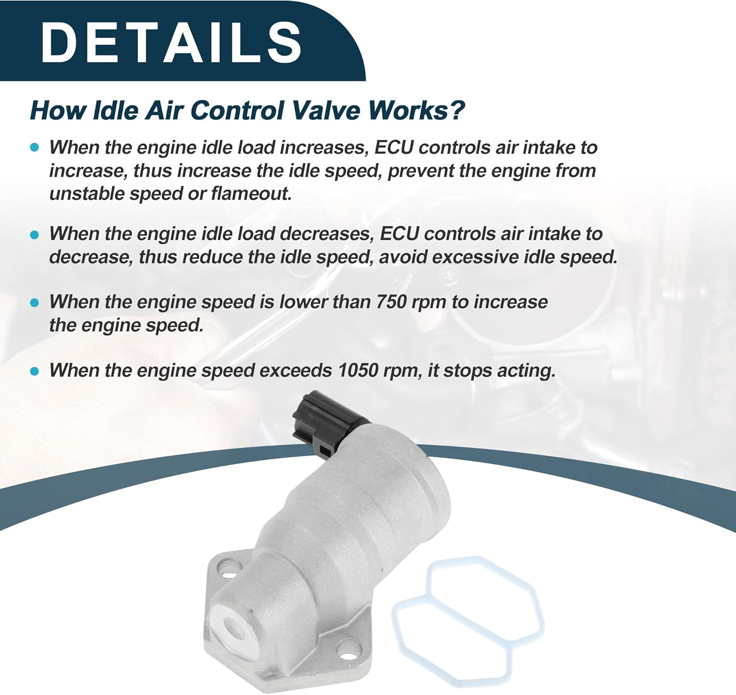 Car Idle Air Control Valve for Ford F-150 2001-2003 2005-2008 Replace No.1L3Z9F715AA IACV Idle Valve Idle Air Control Valve