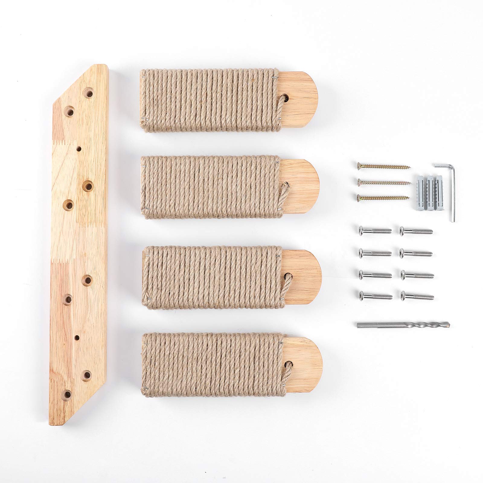 FUKUMARU Cat Climbing Shelf Wall Mounted, Four Step Cat Stairway with