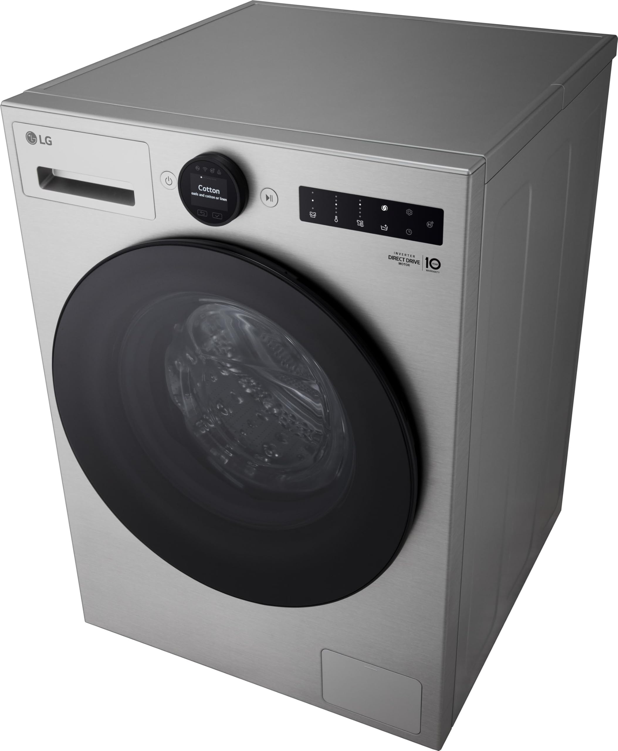 LG F4WX801YS Waschmaschine (11 kg, Energieklasse A-40%, 1.400 U/Min.) mit AI Wash, Easy-Touch Drehregler, TurboWash 360, ThinQ, Silber