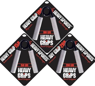 100 lbs, 150 lbs, 200 lbs - Heavy Grips Set - Grip Strengthener - Hand Exerciser - Hand Grippers for Beginners to Professionals