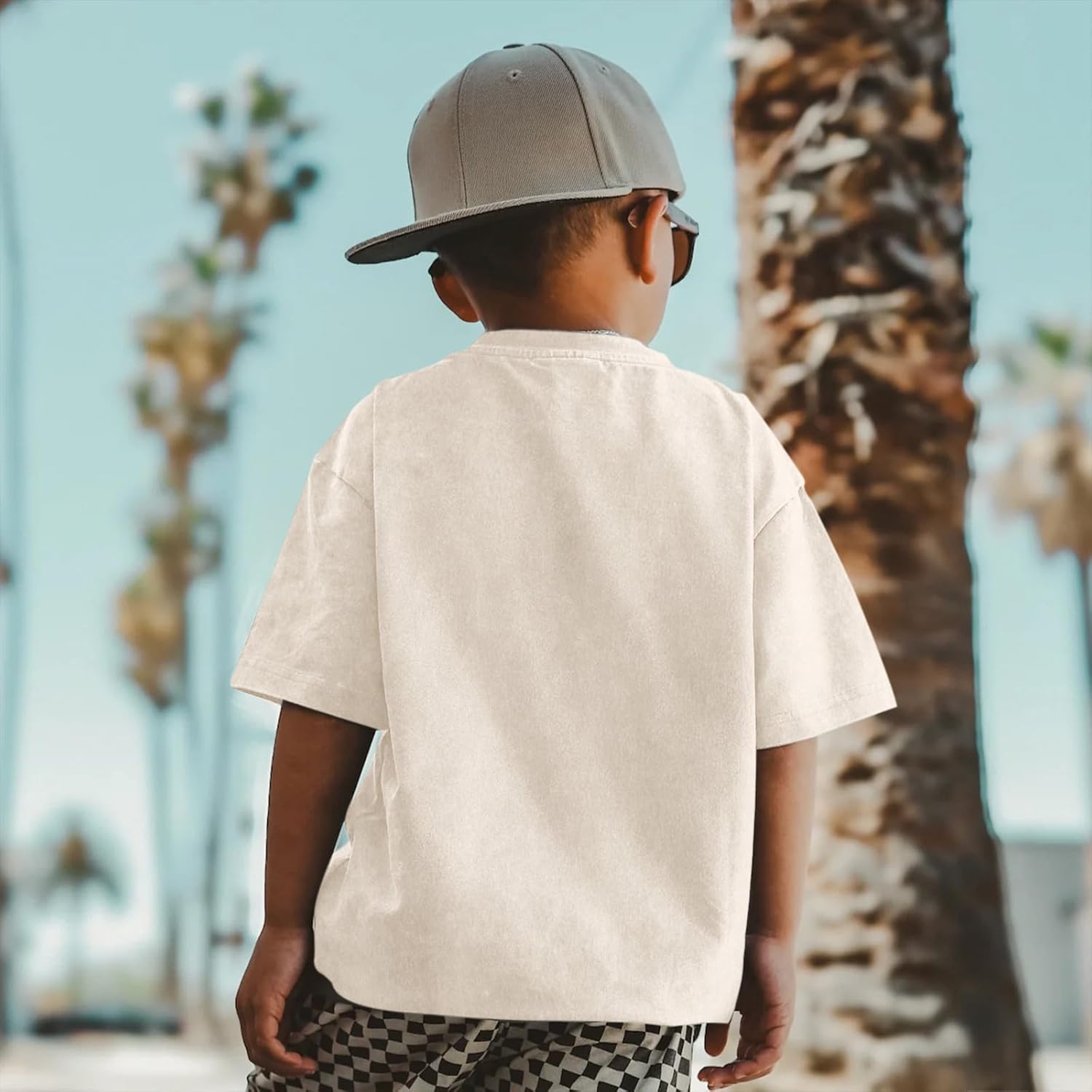 Oversized Boys Tshirts Car Graphic Cotton Tees Kids Acid Wash Vintage Tshirt Youth Short Sleeve Distressed Tops - Image 5