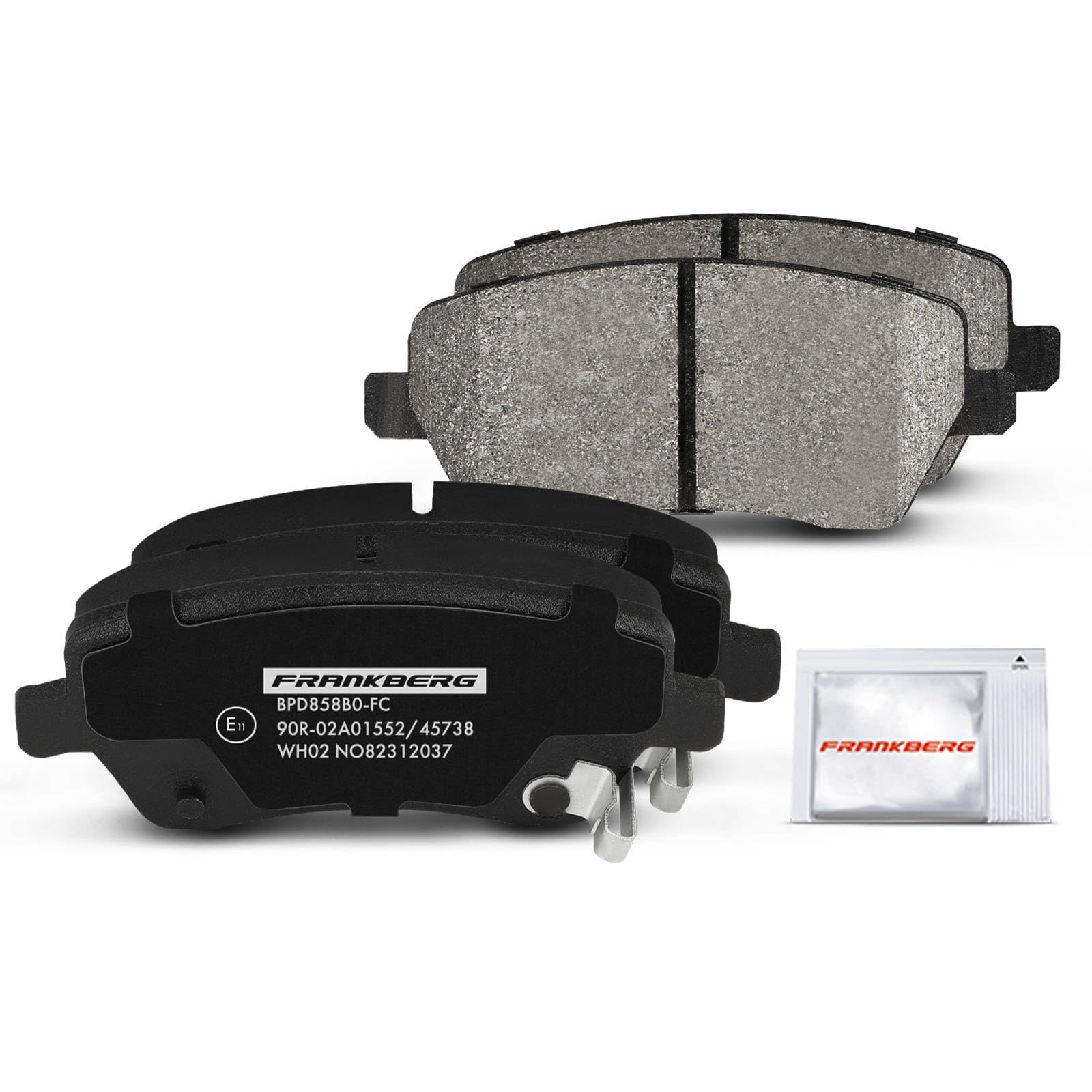 Frankberg Set freni incl. 2x Dischi Freno + 4x Pastiglie dei Freni Anteriore Compatibile con Micra IV K13K K13KK Note E12 Replace# D10601HA7B