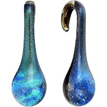 Oyaface 1 Pair Glass Ear Gauges Weighted 4G/6G/8G Earrings Tapers Stretching Dangle Expander