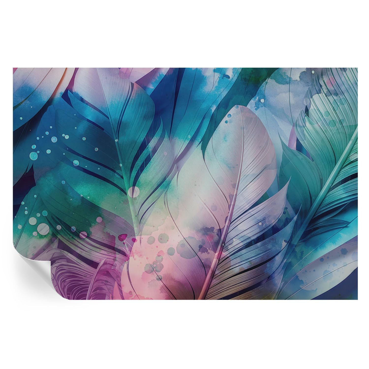 Papel pintado de plumas para crear un ambiente relajante en dormitorios con vinilos modernos