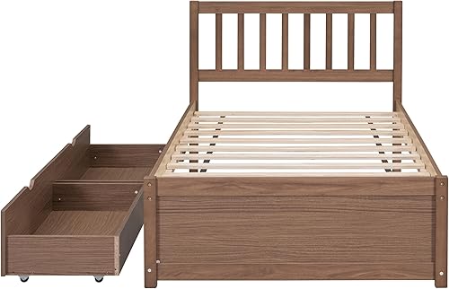 Miniatura 27 de HomSof Marco de cama flotante de tamaño individual de diseño moderno, nogal Nuez,Blanco,https://www.amazon.com/dp/undefined