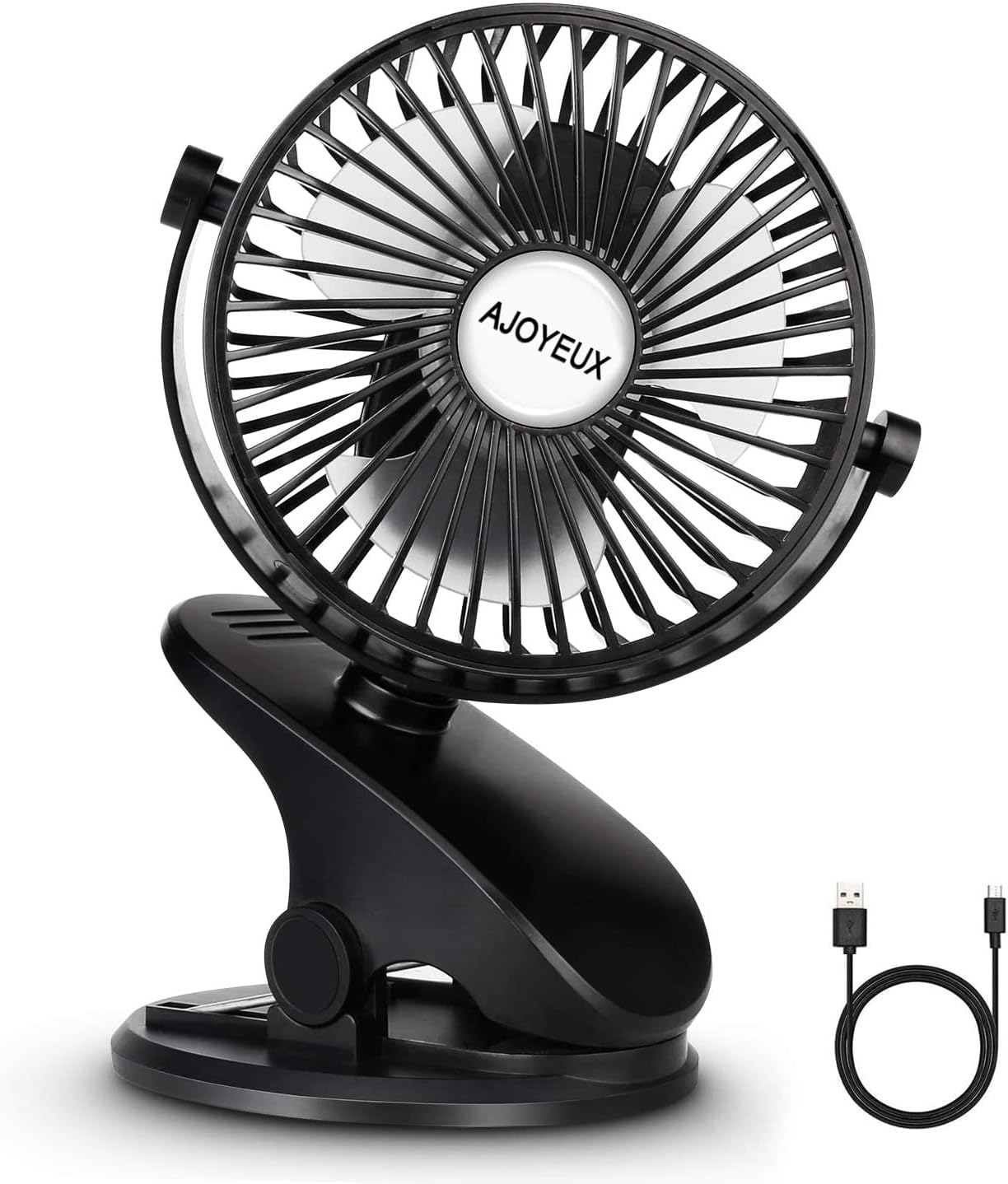 Battery Operated Clip on Fan for Baby Stroller, Car Seat, Personal Camping – Black Battery Operated Clip on Fan for Baby Stroller, Car Seat, Personal Camping – Black