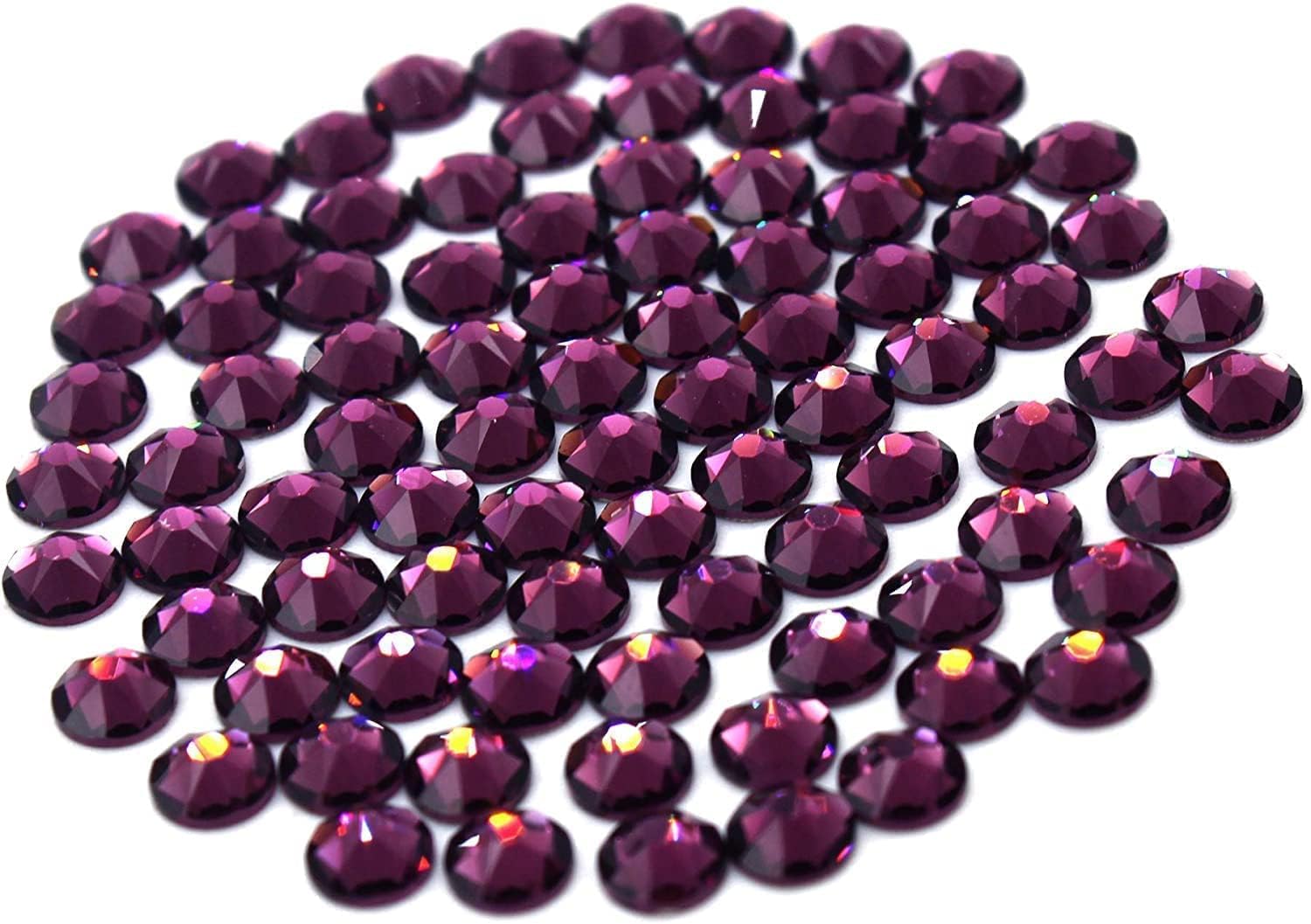 Preciosa Viva Hot Fix Flatback Rhinestones - Choose Your Size - Color: Amethyst - 144 Pieces (SS12 (3.00-3.20mm))