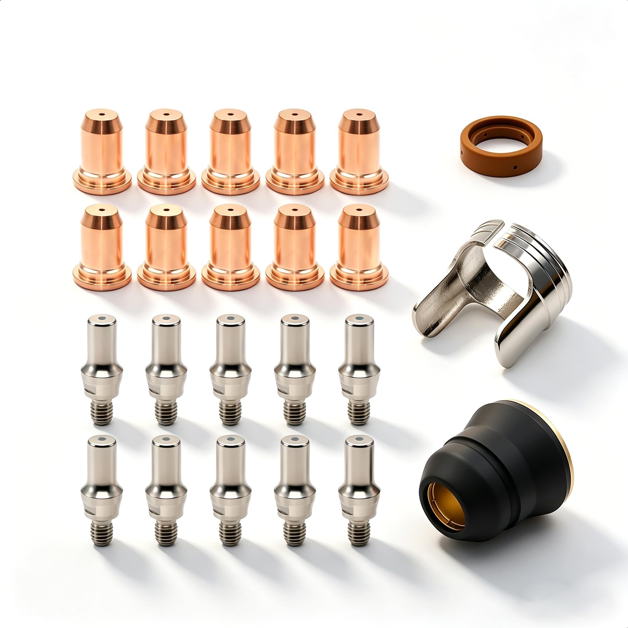 23pcs IPT60 IPT40 Plasma Cutter Consumables 1.0mm 0.039'' Plasma Cutter Accessories for CUT 55MP, CUT55 NHF, CUT65DS Cutter