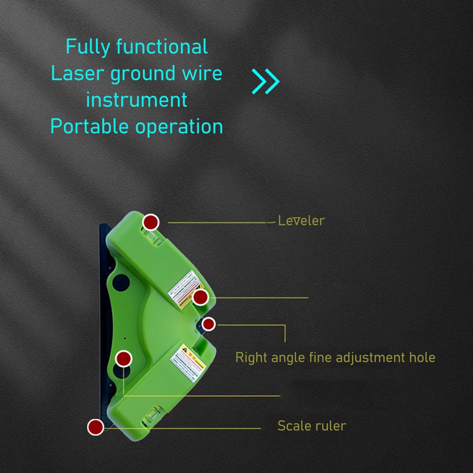 Nivel Láser De ángulo Recto, Nivelador Láser Verde Rojo De 90 Grados Nivel Láser Autonivelante, Herramienta De Haz Nivelador De Línea Láser De Nivel Cruzado Para Pared Para Colgar Cuadros De Construcc