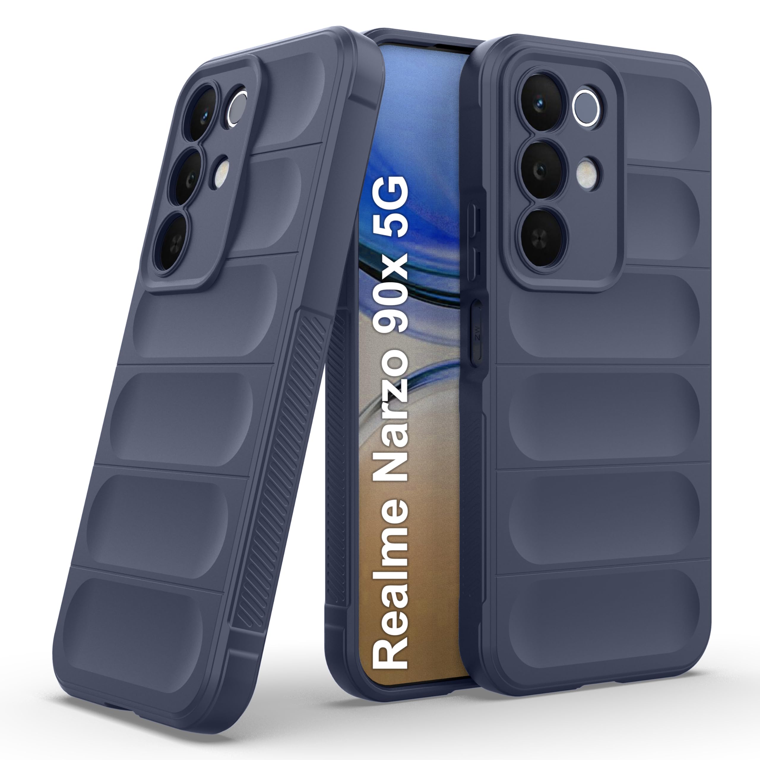 Zapcase Back Case Cover for Realme Narzo 90x 5G | Compatible for Realme Narzo 90x 5G Back Cover | Liquid Silicon Magic Case for with Camera Protection | Sapphire
