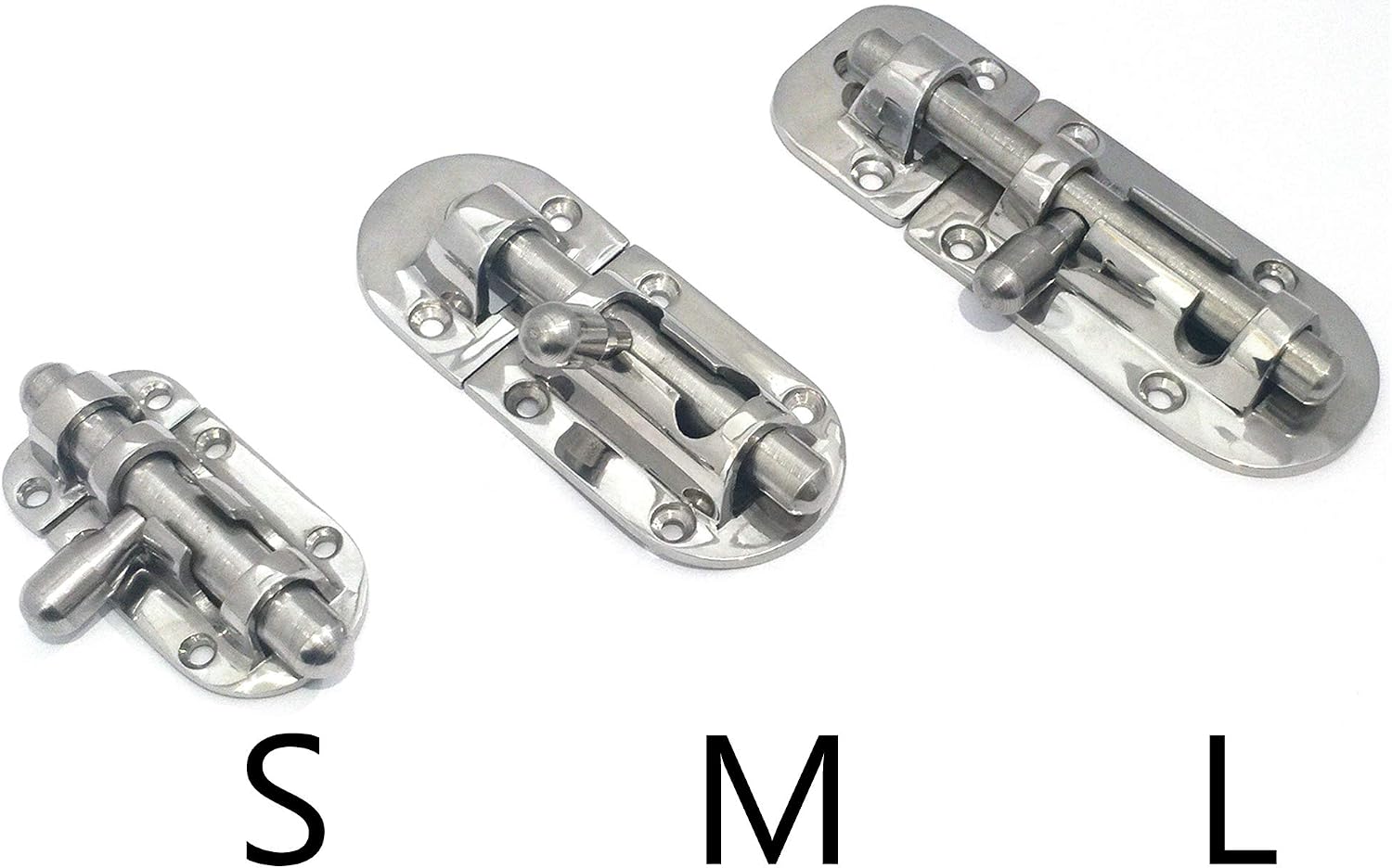 NRC&XRC Marine 316 Stainless Steel Heavy Duty 4-1/3" Long Locker Latch Slide Barrel Bolt for Marine Boat Window/Door/Hatch
