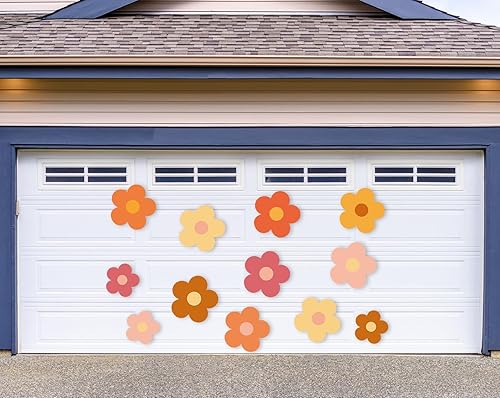 Miniatura 6 de Whaline Calcomanía magnética para decoración de puerta de garaje, diseño retro para puerta de garaje, hippie y bohemio, para decoración de fiestas,