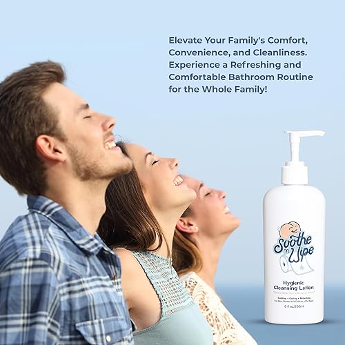 Miniatura 8 de Soothe 'n Wipe Loción limpiadora higiénica de 2 onzas, alternativa de toallitas desechables con aloe e hidratantes, humedecedor de papel higiénico