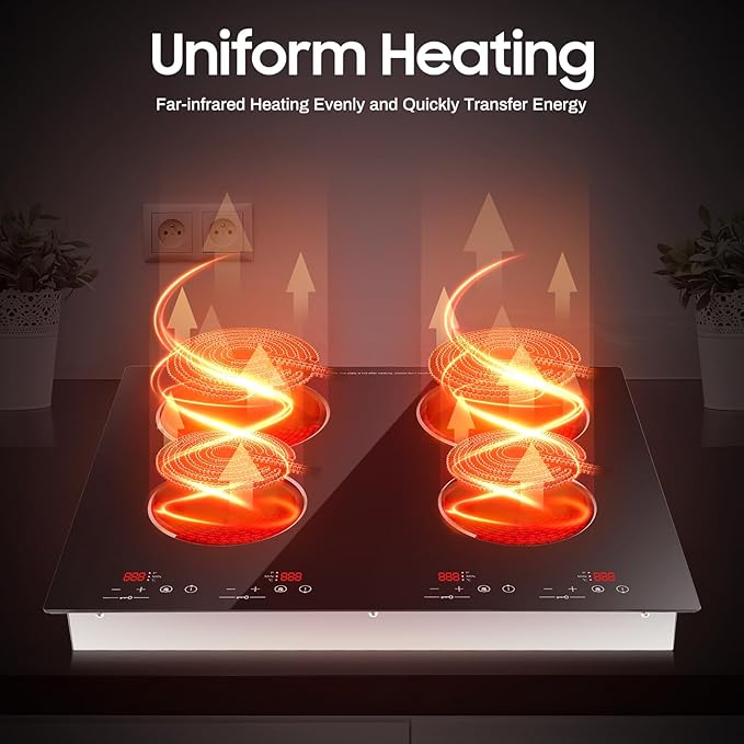 Estufa Vitrocerámica 4 Puestos 60 cm Empotrable 110V miniatura 8