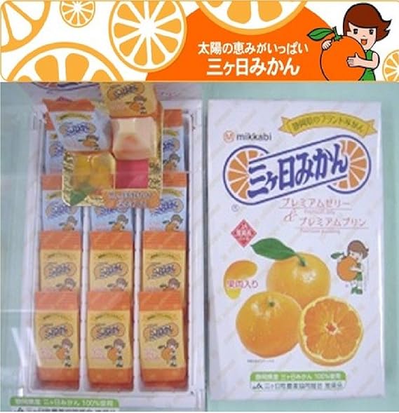 Amazon 静岡限定 静岡県のブランドみかん Mikkabi 三ヶ日みかん プレミアムゼリー プレミアムプリン Premium Jelly Premium Pudding 果肉入り 菓子 12個入り 6個ｘ2種類 三ヶ日みかん 食品 飲料 お酒 通販