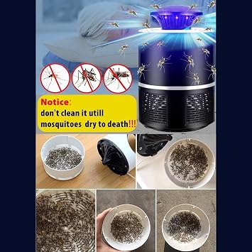Bug Zapper, Mosquito Killer Lamp with LED Light, Electric Fly Zapper Bug Trap for Indoor and Outdoor, Electric UV Insect Killer Mosquito Killers for Bedroom, Camping, Kitchen (White)