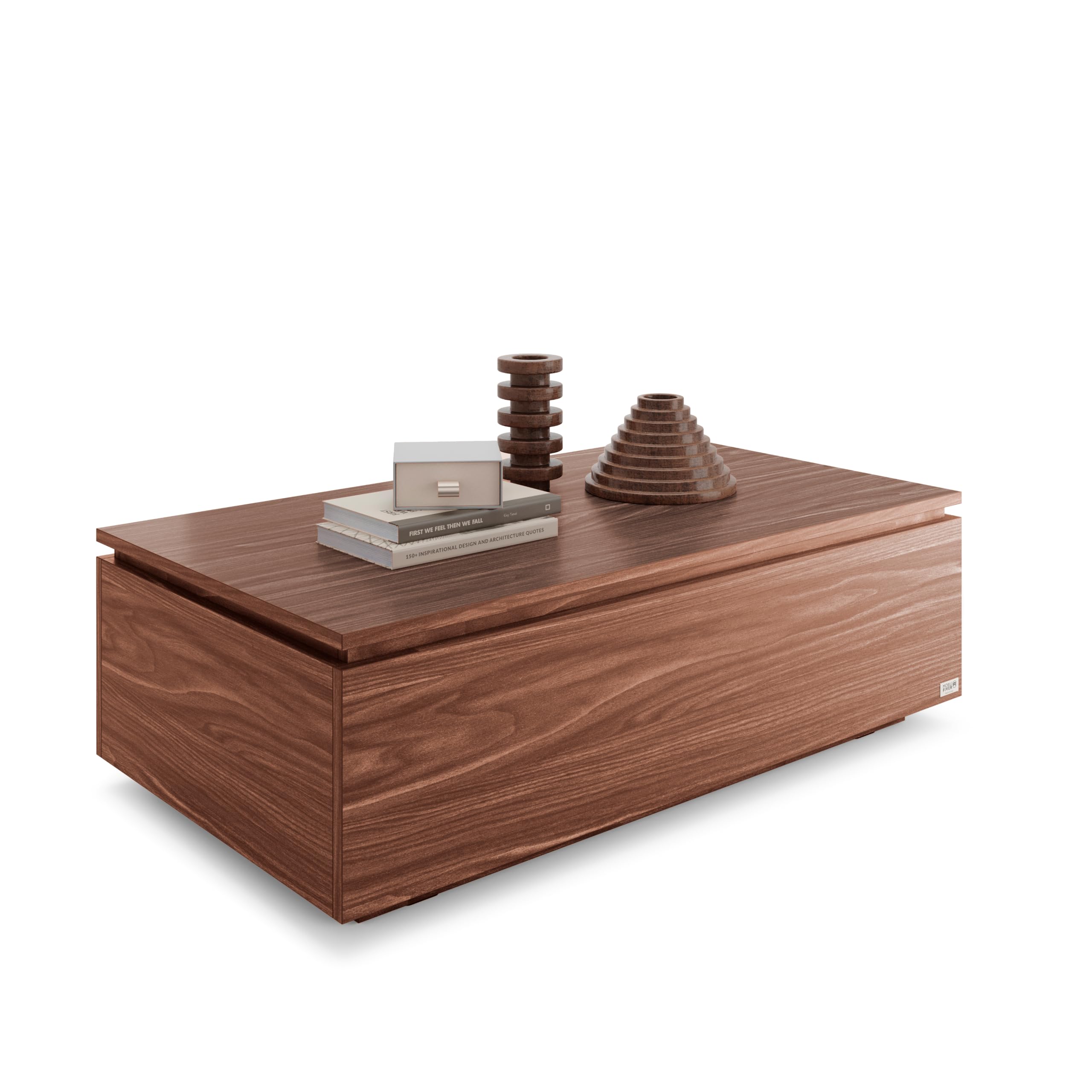 MOBILI FIVER, Mesa de Centro elevable, X, Nogal, mesita salón, mesita Auxiliar Baja, Made In Italy
