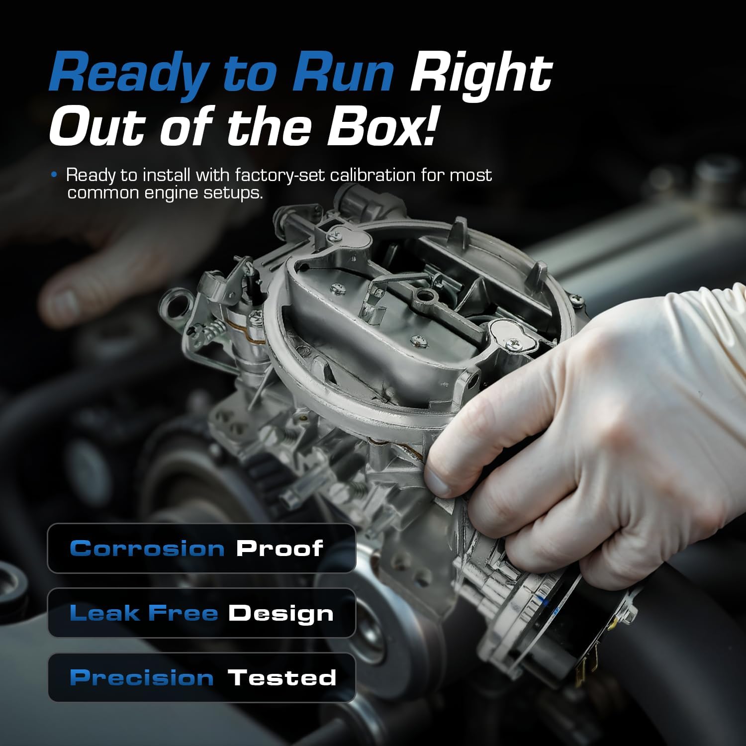 1406 Carburetor for Performer 600 CFM 4 Barrel Carburetor Square Bore AFB-style Air Valve Secondary Compatible with Silverado Corvette Mustang Mercury GMC Pickup Truck carb with Electric Choke