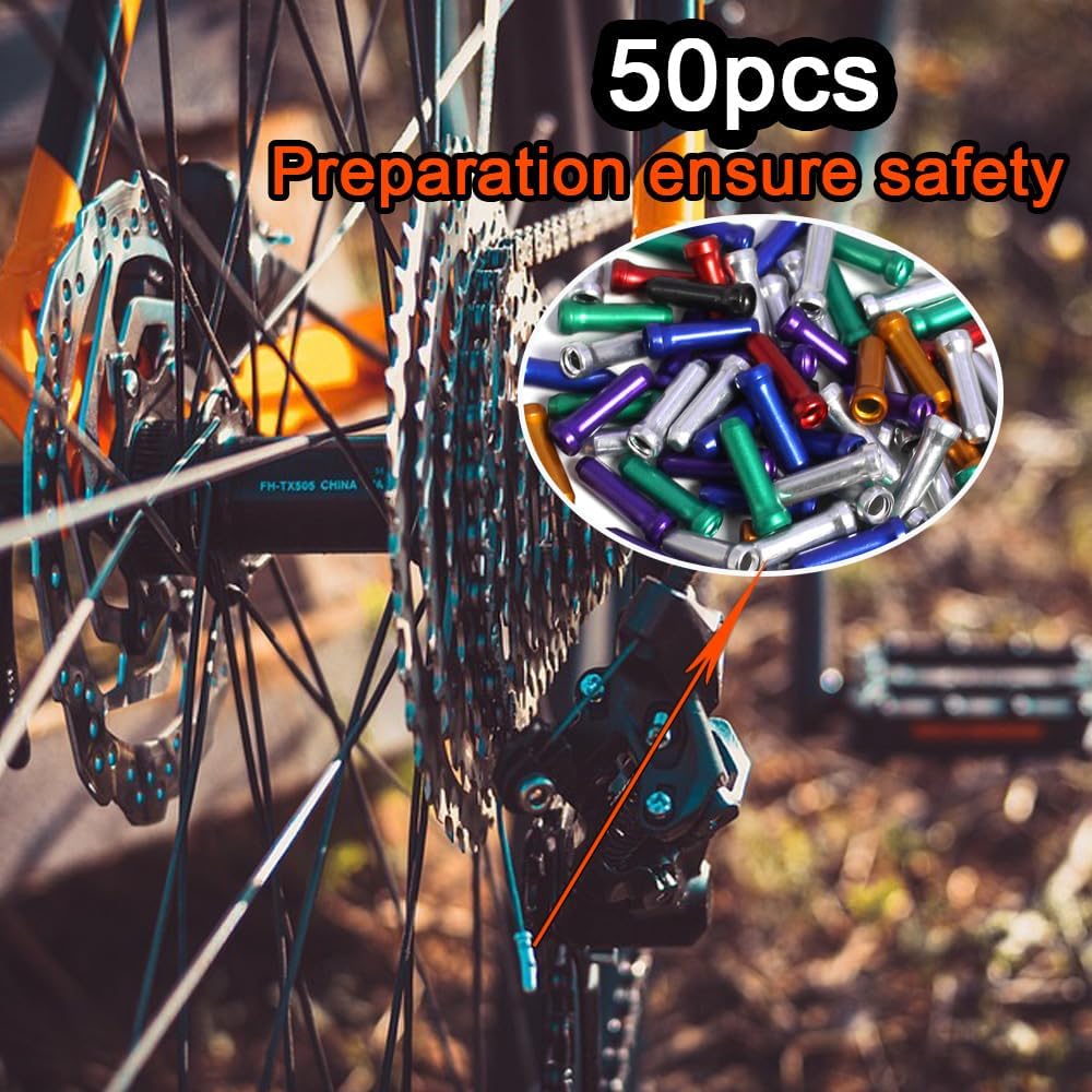 Universal Bicycle Brake Cables Housing Kit, MTB Gear Shifter Derailleur Cable End Caps for Mountain Road Bike Repair image 5