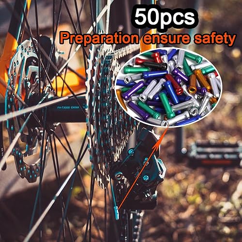 Miniatura 5 de Universal Bicycle Brake Cables Housing Kit, MTB Gear Shifter Derailleur Cable End Caps for Mountain Road Bike Repair