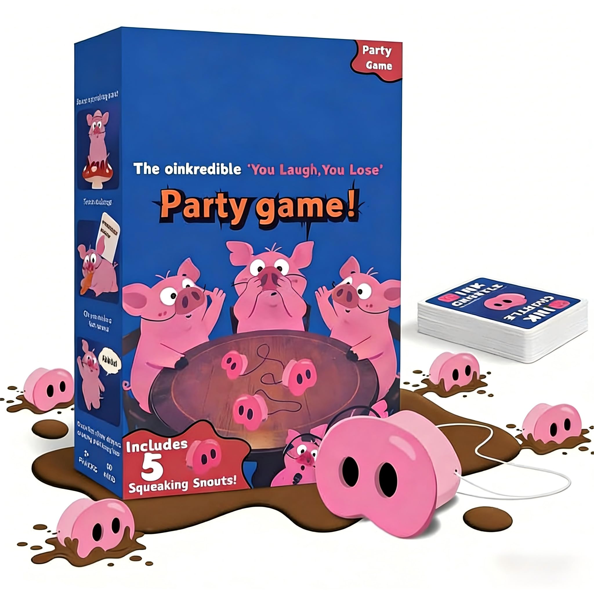Diversión Cómica con Narices de Cerdo - El Increíble Juego de Risa y Perdida en Fiestas, Divertidos Juegos de Puzles con Nariz de Cerdo, Juegos Hilarantes para Familias, Adolescentes y Adultos